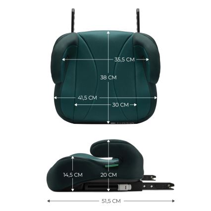 KINDERKRAFT - Automašīnas paaugstinājuma krēsliņš I-BOOST i-Izmērs 135-150 cm zaļa