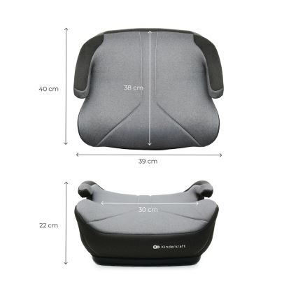 KINDERKRAFT - Automašīnas paaugstinātājs I-BOOST 2 125–150 cm pelēks