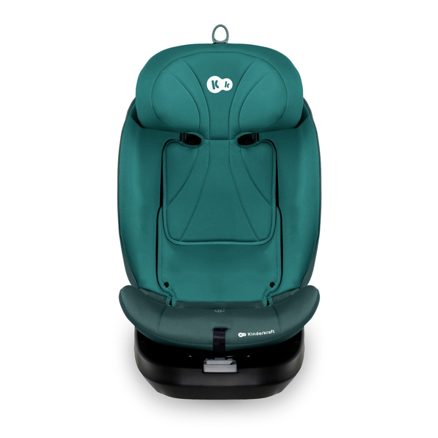 KINDERKRAFT - Bērnu auto sēdeklis ar pagriežamu pamatni I-GROW i-Size 40-150 cm tirkīza krāsā