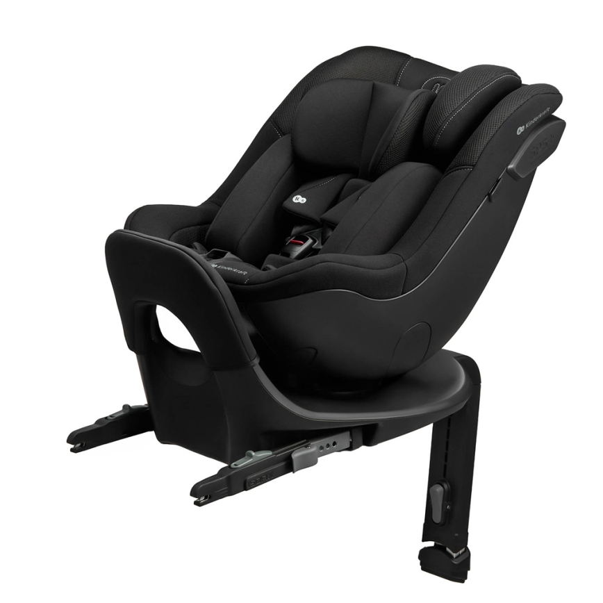 KINDERKRAFT - Bērnu auto sēdeklis ar rotējošu bāzi I-GUARD i-Size 40-105 cm melns