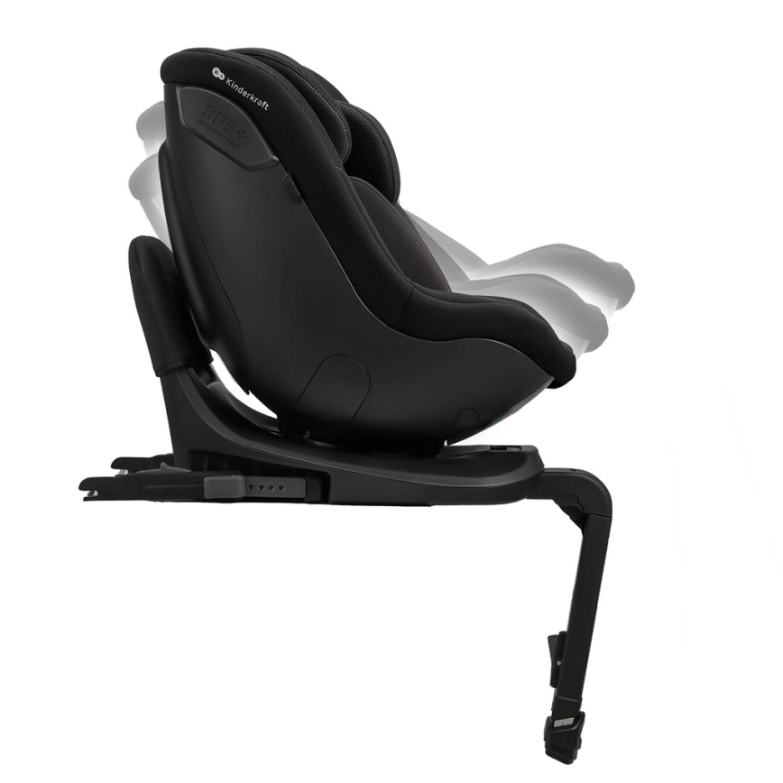 KINDERKRAFT - Bērnu auto sēdeklis ar rotējošu bāzi I-GUARD i-Size 40-105 cm melns