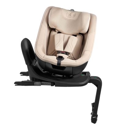 KINDERKRAFT - Bērnu autosēdeklis ar pagriežamu pamatni I-GUARD PRO i-Size 61-105 cm bēšs