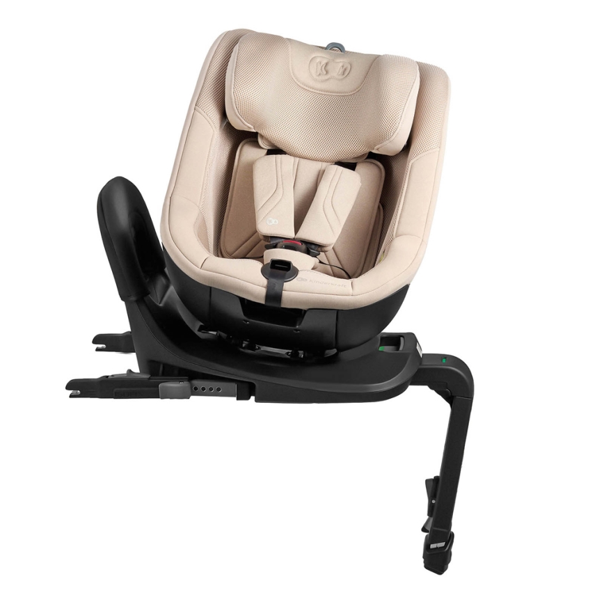 KINDERKRAFT - Bērnu autosēdeklis ar pagriežamu pamatni I-GUARD PRO i-Size 61-105 cm bēšs