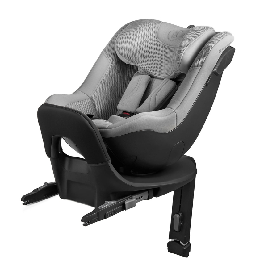 KINDERKRAFT - Bērnu autokrēsls ar rotējošu bāzi I-GUARD PRO i-Size 61-105 cm, pelēks