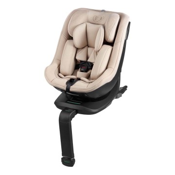 KINDERKRAFT - Bērnu autosēdeklis ar pagriežamu pamatni I-GUARD i-Size 40-105 cm, bēšs