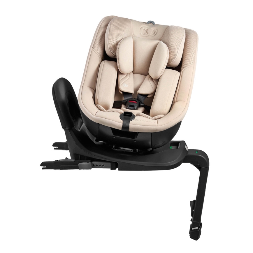 KINDERKRAFT - Bērnu autosēdeklis ar pagriežamu pamatni I-GUARD i-Size 40-105 cm, bēšs