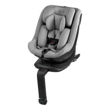 KINDERKRAFT - Bērnu autosēdeklis ar rotējošu bāzi I-GUARD i-Size 40-105 cm pelēks