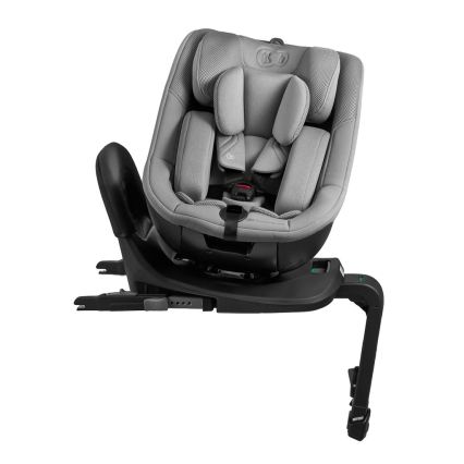 KINDERKRAFT - Bērnu autosēdeklis ar rotējošu bāzi I-GUARD i-Size 40-105 cm pelēks