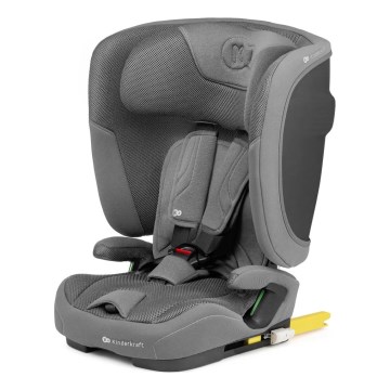 KINDERKRAFT - Bērnu autosēdeklis FIX2GO i-Size 76-150 cm pelēks
