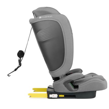 KINDERKRAFT - Bērnu autosēdeklis FIX2GO i-Size 76-150 cm pelēks