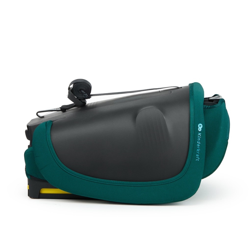 KINDERKRAFT - Bērnu autosēdeklis FIX2GO i-Size 76-150 cm tirkīzzils