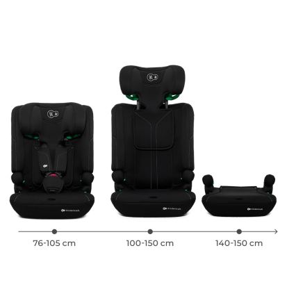 KINDERKRAFT - Bērnu autosēdeklis I-COMFY i-Size 76-150 cm melns