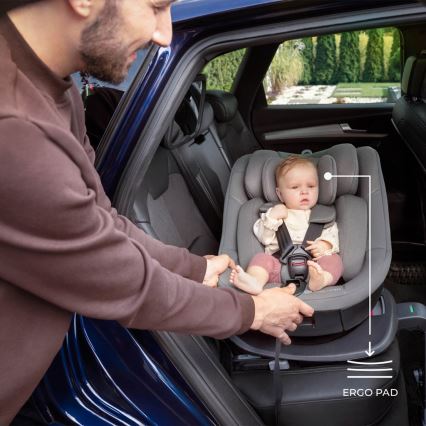KINDERKRAFT - Bērnu autosēdeklis I-GUARD i-Size 40-105 cm pelēks