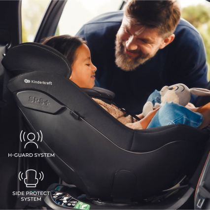 KINDERKRAFT - Bērnu autosēdeklis I-GUARD PRO i-Size 61-105 cm melns
