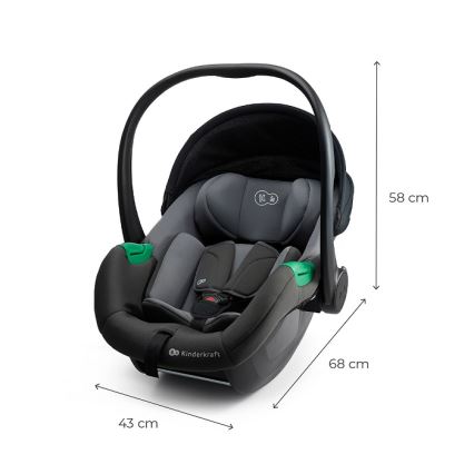 KINDERKRAFT - Bērnu autosēdeklis MINK PRO 2 40-87 cm (0-13 kg) pelēks