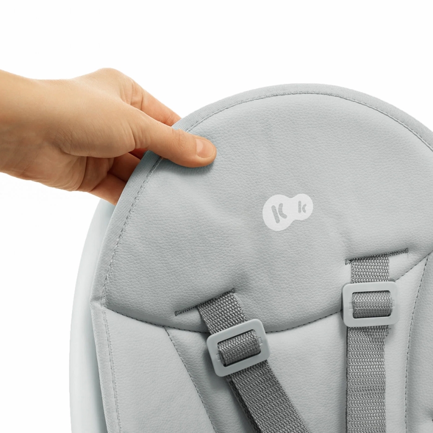 KINDERKRAFT - Bērnu barošanas krēsls 2in1 DINNLY pelēka