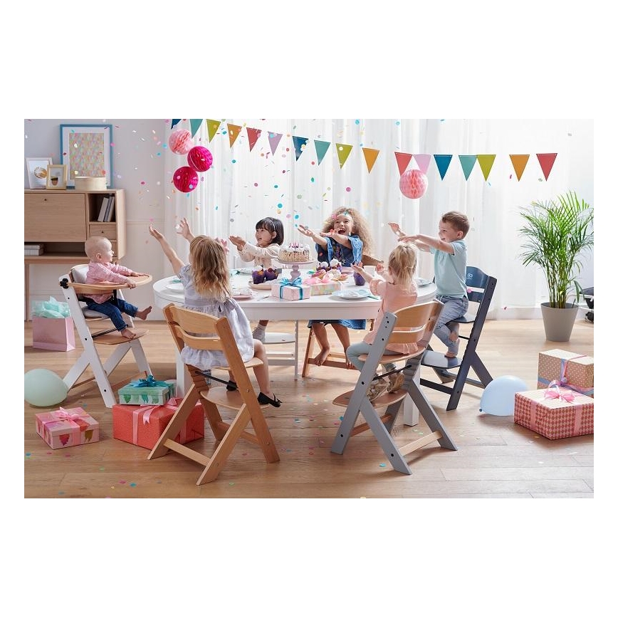 KINDERKRAFT - Bērnu barošanas krēsls ENOCK pelēks