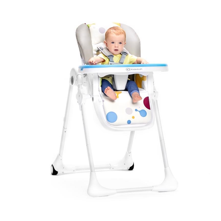 KINDERKRAFT - Bērnu barošanas krēsls YUMMY pelēks