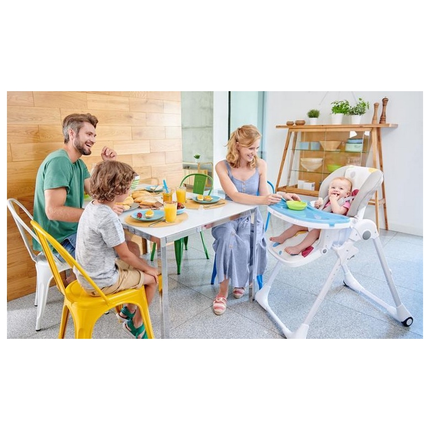 KINDERKRAFT - Bērnu barošanas krēsls YUMMY pelēks