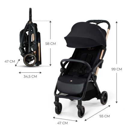 KINDERKRAFT - Bērnu ratiņi APINO melna