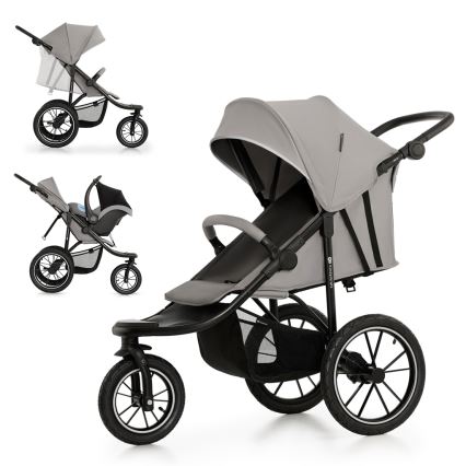 KINDERKRAFT - Bērnu ratiņi HELSI2 pelēka