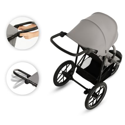 KINDERKRAFT - Bērnu ratiņi HELSI2 pelēka