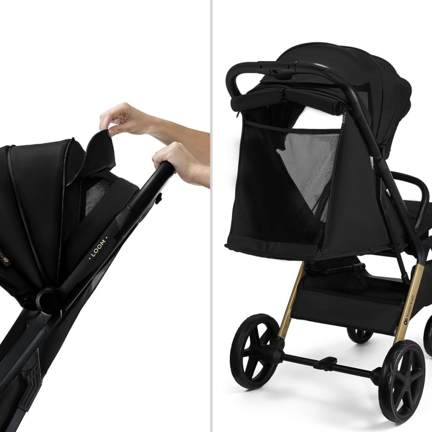 KINDERKRAFT - Bērnu ratiņi LOOM melna