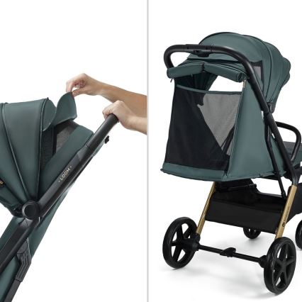 KINDERKRAFT - Bērnu ratiņi LOOM zaļa