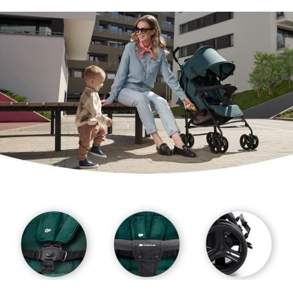 KINDERKRAFT - Bērnu ratiņi TIK Green mežs