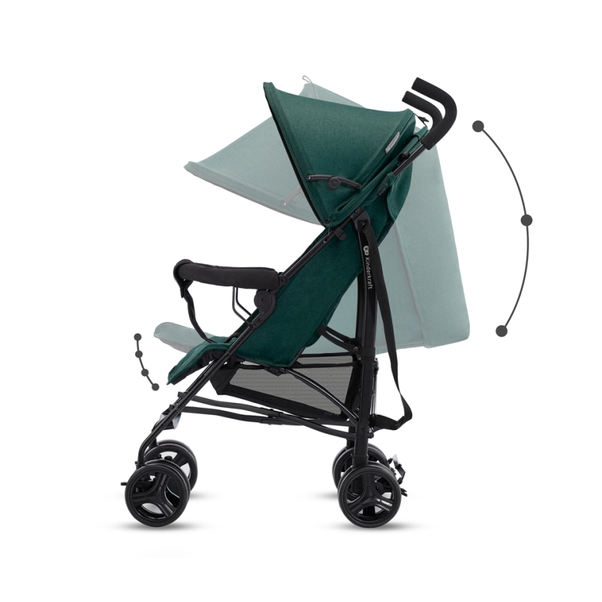 KINDERKRAFT - Bērnu ratiņi TIK Green mežs