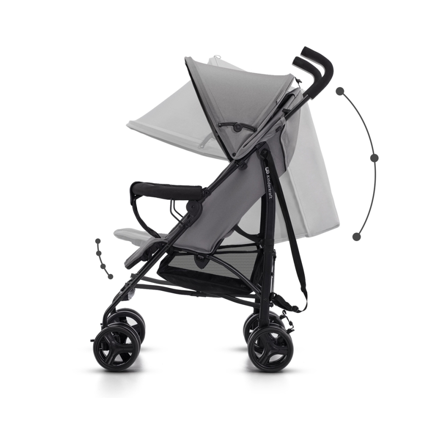 KINDERKRAFT - Bērnu ratiņi TIK Stone pelēka