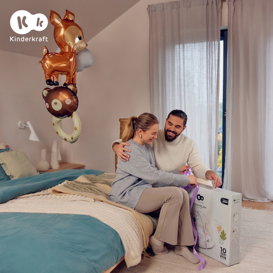 KINDERKRAFT - Bērnu rotaļu sega COZYPLAY pelēka