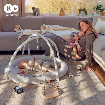 KINDERKRAFT - Bērnu rotaļu sega COZYPLAY pelēka