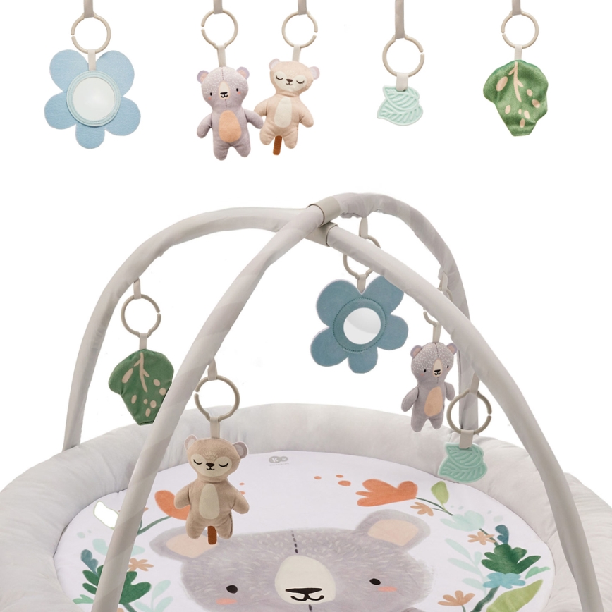 KINDERKRAFT - Bērnu rotaļu sega COZYPLAY pelēka