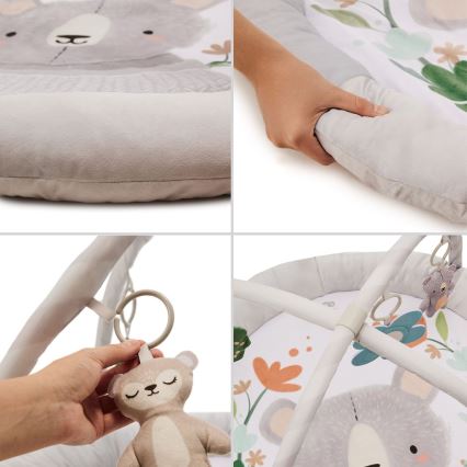 KINDERKRAFT - Bērnu rotaļu sega COZYPLAY pelēka