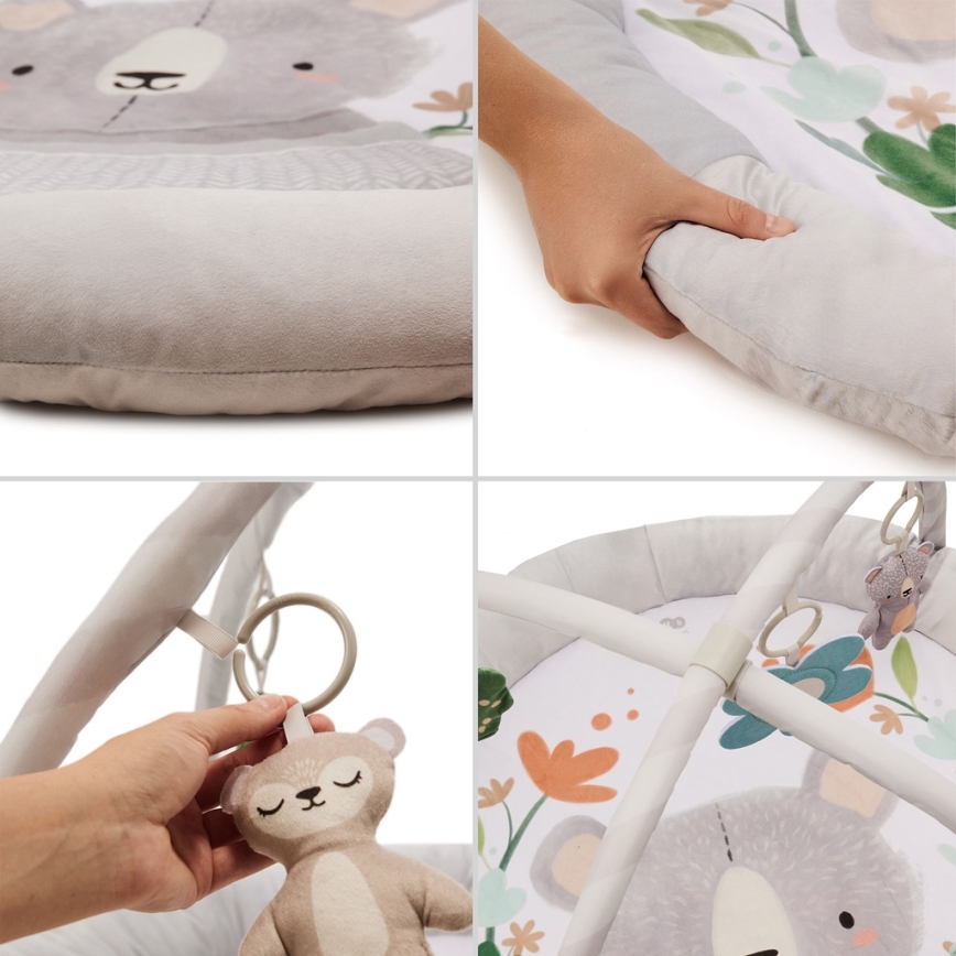 KINDERKRAFT - Bērnu rotaļu sega COZYPLAY pelēka