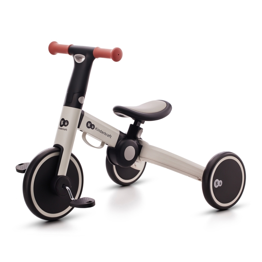 KINDERKRAFT - Bērnu skrejritenis 3in1 4TRIKE pelēka