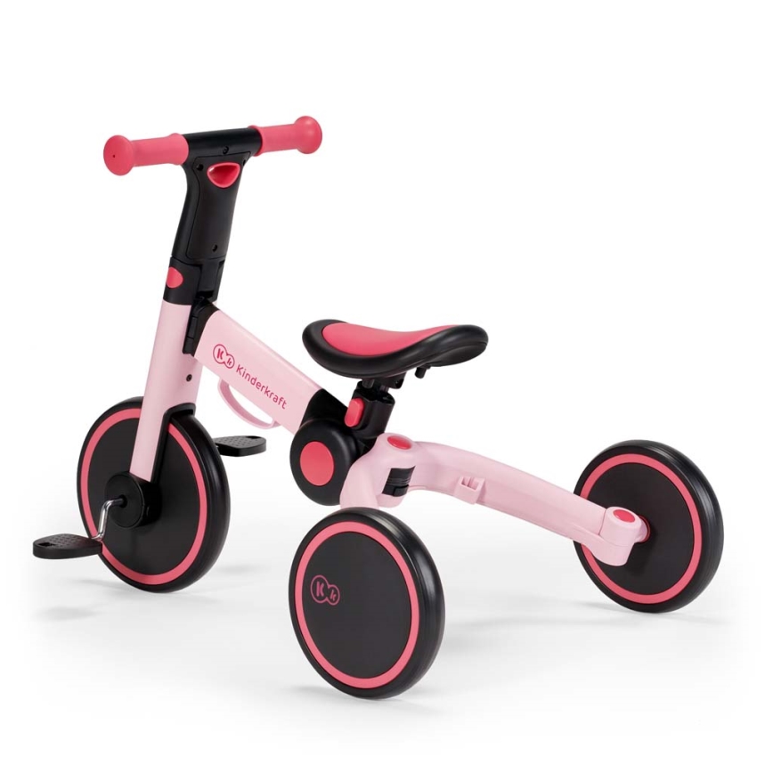 KINDERKRAFT - Bērnu skrejritenis 3in1 4TRIKE rozā