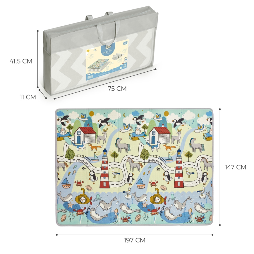 KINDERKRAFT - Bērnu spēļu paklājs MATTY 2