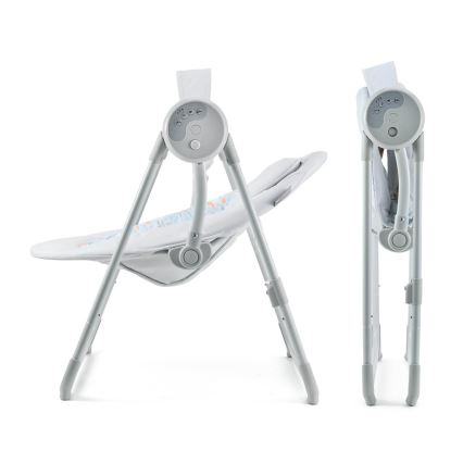 KINDERKRAFT - Bērnu šūpuļkrēsls ar melodiju SWINGEE pelēks 4xAAA/230V