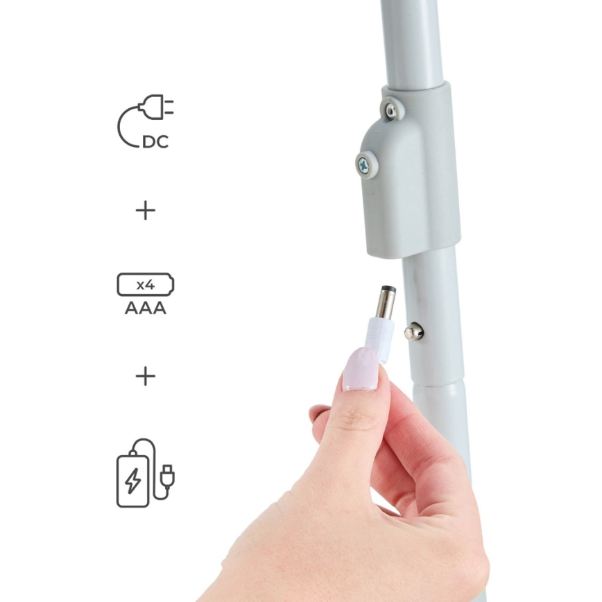 KINDERKRAFT - Bērnu šūpuļkrēsls ar melodiju SWINGEE pelēks 4xAAA/230V