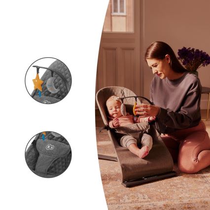 KINDERKRAFT - Bērnu šūpuļkrēsls MIMI pelēka