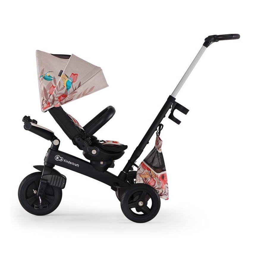 KINDERKRAFT - Bērnu trīsritenis 5in1 EASYTWIST bēša/melna