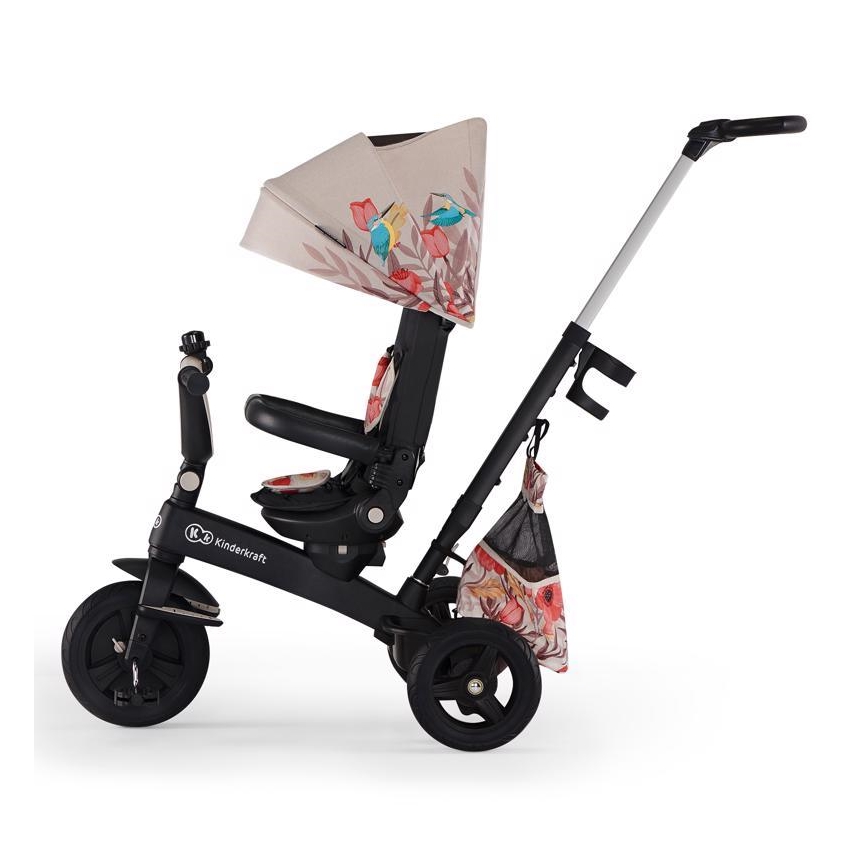 KINDERKRAFT - Bērnu trīsritenis 5in1 EASYTWIST bēša/melna