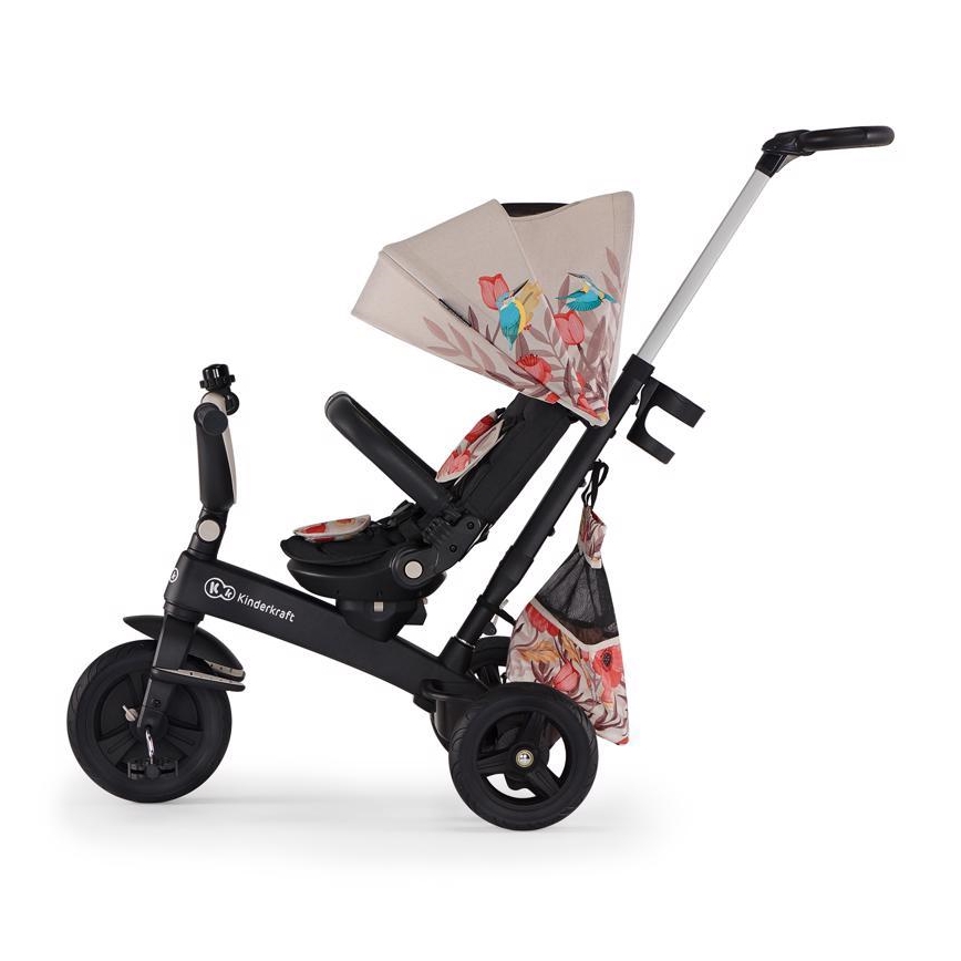 KINDERKRAFT - Bērnu trīsritenis 5in1 EASYTWIST bēša/melna