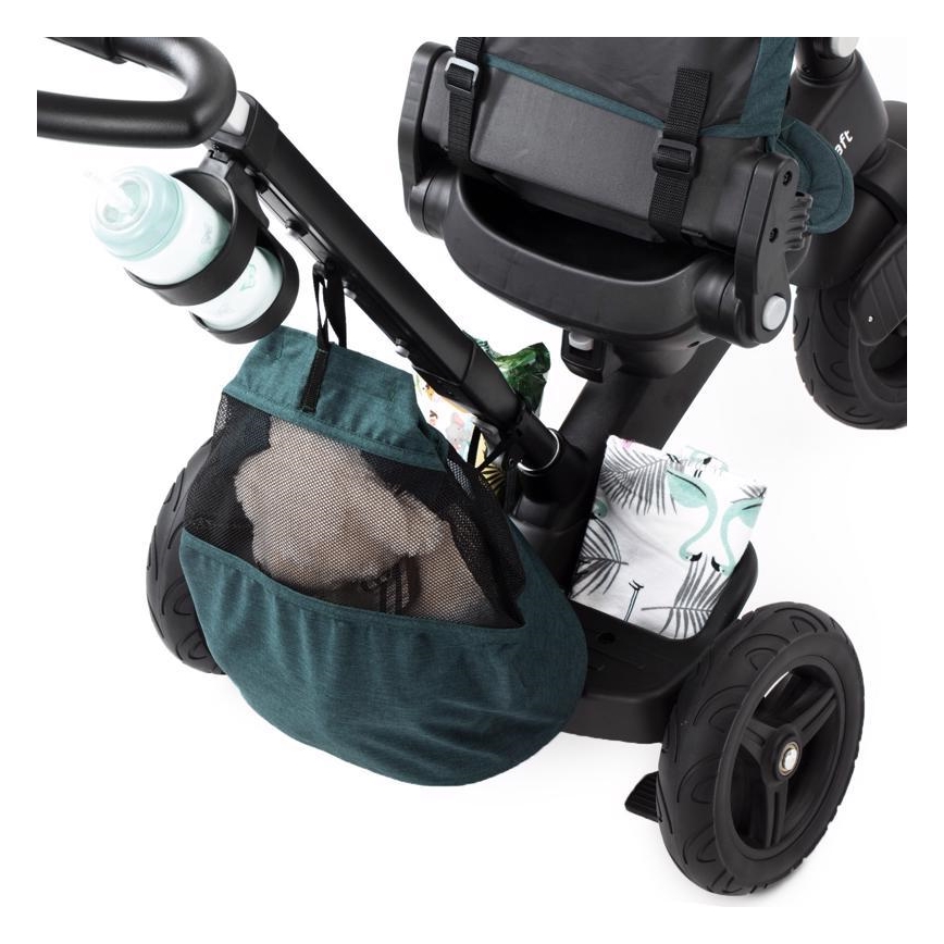 KINDERKRAFT - Bērnu trīsritenis 5v1 EASYTWIST zaļš/melns