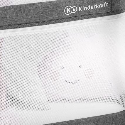KINDERKRAFT - Ceļojumu gultiņa 4in1 SOFI pelēka
