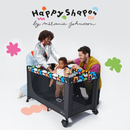 KINDERKRAFT - Ceļojumu gultiņa JOY 2 Happy shapes