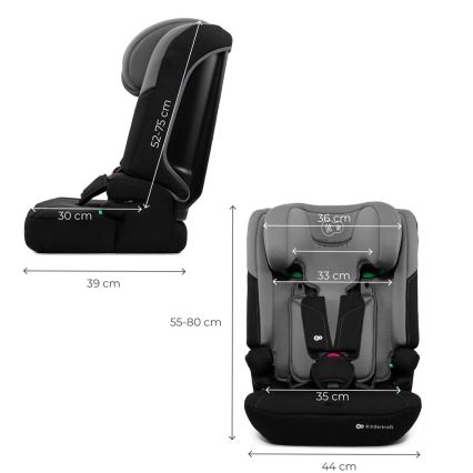 KINDERKRAFT - I-COMFY i-Size bērnu autosēdeklis, 76-150 cm, pelēks