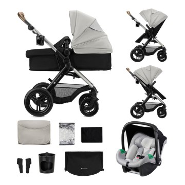 KINDERKRAFT - Kombinētais ratiņš 3 vienā MOOV 2 XL Air Grey
